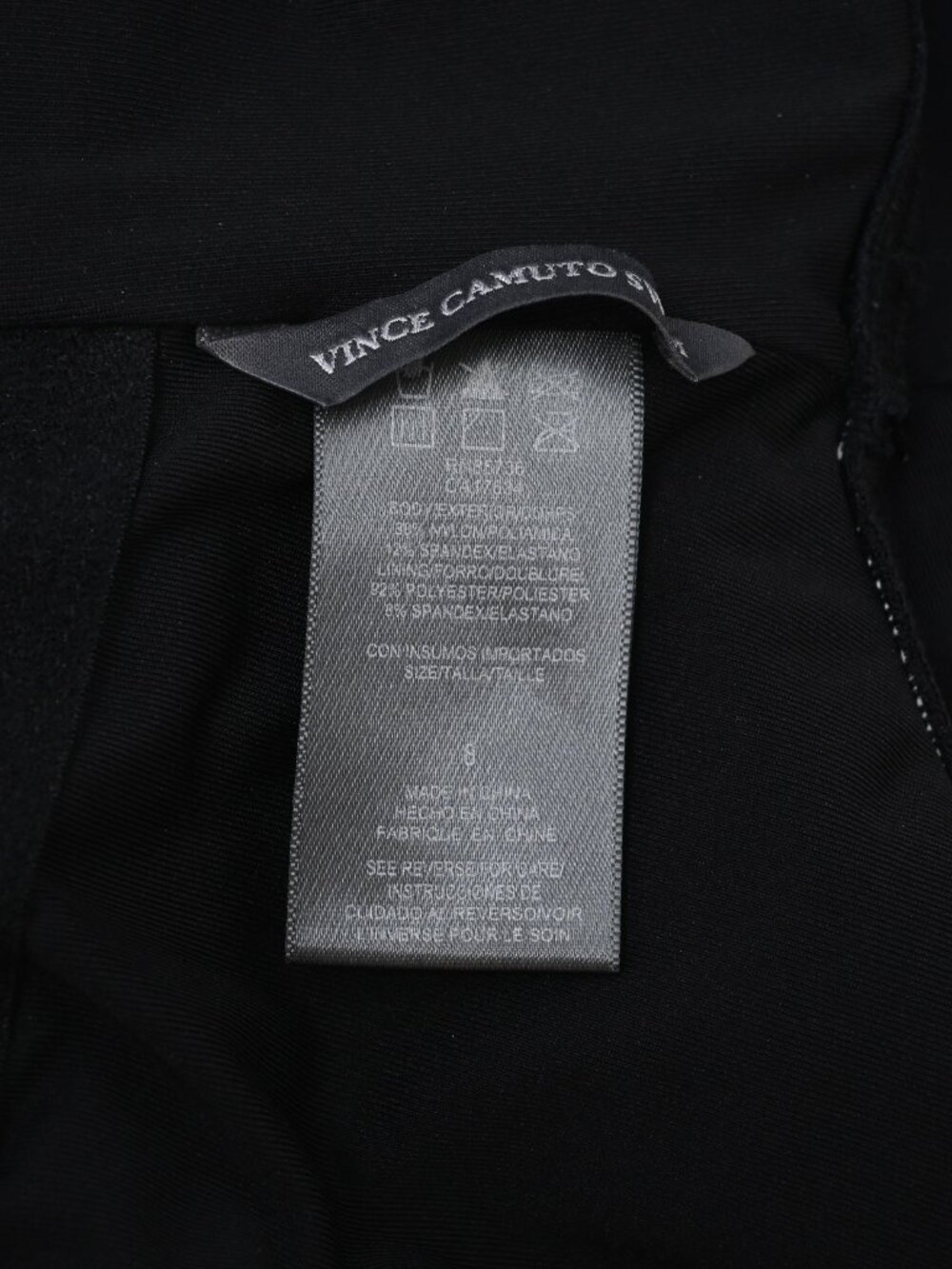 Vince Camuto Swimsuit Black High Neck Skirted One Piece Women's Size 8 NWTS - Picture 8 of 10
